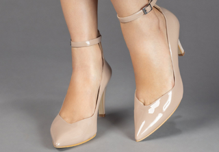 comfortable beige heels