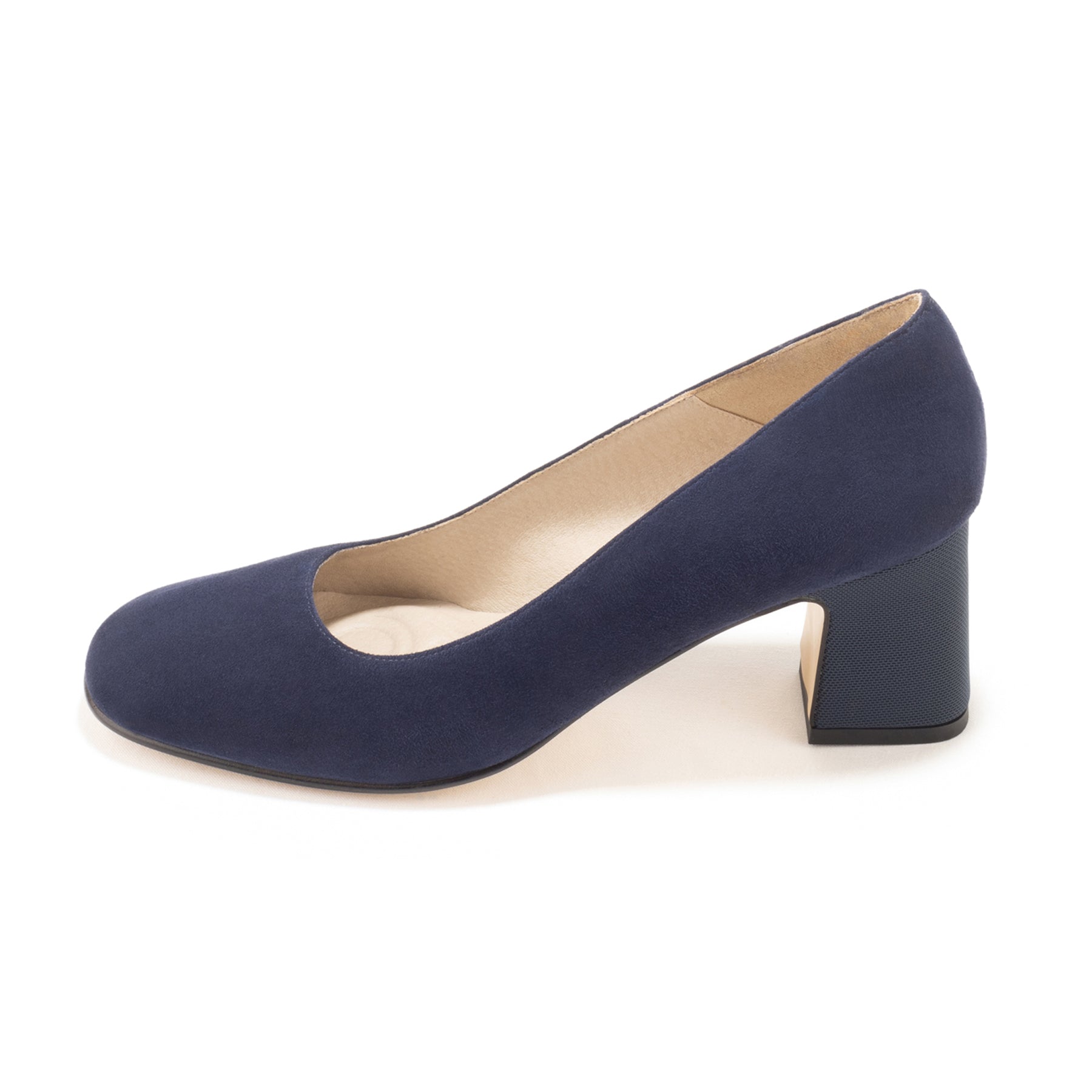 Antonia Saint NY - All Day & Night 3.0 Comfortable Navy Suede Close Toe Block Mid Heels - Size 9 - 60mm Antonia Saint NY - All Day & Night 3.0 Comfortable Navy Suede Close Toe Block Mid Heels - Size 9 - 60mm